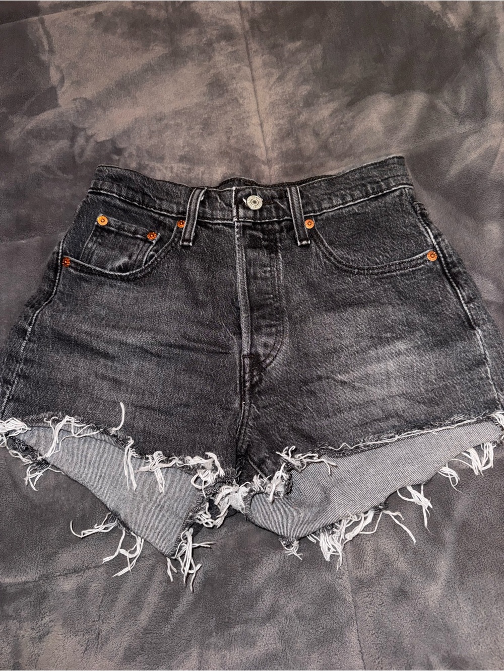 Levi's 501 Black Denim Shorts